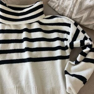 Striped Black and White Knit Sweater